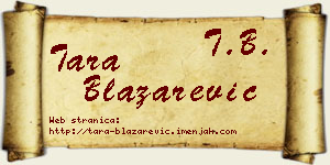 Tara Blažarević vizit kartica